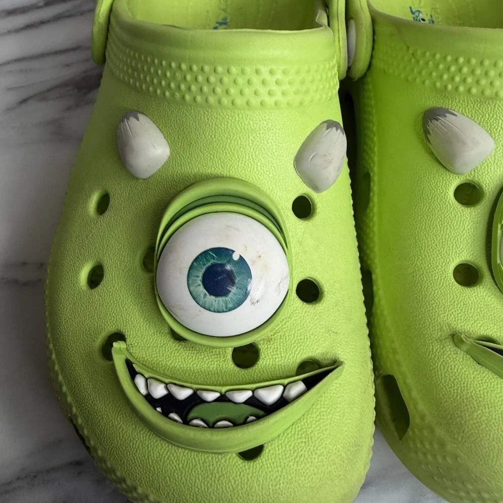 Crocs Monsters, Inc. Mike Classic Clogs Kids C13 Green Shoes‎ Disney Slip On